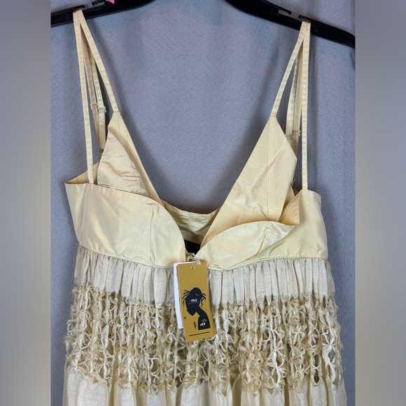 House of Amma Anancy Paneled Silk Maxi Dress - Sz 4 - Picture 9 of 15